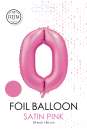 XXL Folienballon Zahl 0 Satin Rosa